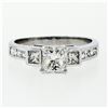 Image 6 : Estate 18k White Gold 1.42 ctw GIA Certified Radiant Diamond Engagement Ring