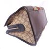 Image 5 : Gucci Beige GG Supreme Canvas Leather Web Trapezoid Handbag