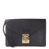 Image 1 : Louis Vuitton Black Epi Leather Sellier Dragonne Clutch Bag