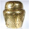 Image 2 : Burmese Black Gilded Laquerware Owl Canister (CLB-048)