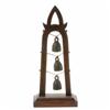 Bronze Temple Bells In Teak Stand (CLB-057)