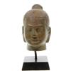 Bronze Burmese Buddha Head on Base (CLB-113)