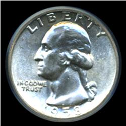 1958 Washington Quarter Graded GEM Uncirculated  (COI-4083)