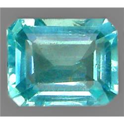 1.27ct RARE Oct RARE agon Cut Blue Green Natural Apatite VVS RETAIL $1200 (GEM-7487)