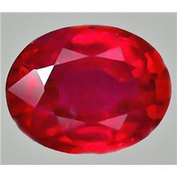 3.43ct RARE Top Red Natural Ruby Madagascar Oval Flashing Color CLEAN CLEAR RETAIL $1550 (GEM-7499)