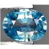 1.16ct RARE Top AAA Oval Cut Blue Green Zircon VVS RETAIL $1400 (GEM-7559)