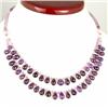 167ct. Top Quality Natural Amethyst Brioletes Necklace 18" RETAIL $5500 (JEW-1152)