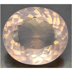 9.81ct RARE Oval Portuguese Cut Top AAA Sweet Pink Quartz VVS RETAIL $750 (GEM-8391)