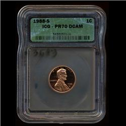 1986S US Lincoln Cent Proof Coin PR70 DCAM (COI-3613)