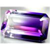 12.65ct. Top Emerald Cut Purple White Ametrine Flawless RETAIL $1250 (GEM-3844)