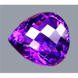 40.68ct RARE  Gorgeous Pear African AAA Purple Amethyst  FLAWLESS RETAIL $6500 (GEM-8404)