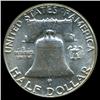 Image 2 : 1960 Franklin Half Dollar Coin Unc Gem+ FBL (COI-3911)
