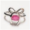Image 2 : SILVER RHODIUM PLATED RUBY(4CT) EARRINGS