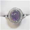 Image 1 : SILVER AMETHYST AND WHITE TOPAZ 3.3CT RING