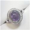 Image 2 : SILVER AMETHYST AND WHITE TOPAZ 3.3CT RING