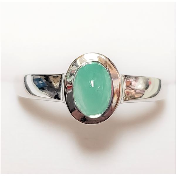 SILVER EMERALD(1CT) RING
