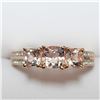 Image 1 : SILVER WHITE TOPAZ MORGANITE(1.2CT) RING