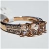 Image 2 : SILVER WHITE TOPAZ MORGANITE(1.2CT) RING