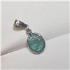 Image 2 : 14K WHITE GOLD EMERALD(1.3CT) PENDANT