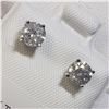 Image 2 : 14K WHITE GOLD DIAMOND (0.75CT,I2-3,G-H) EARRINGS