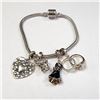 Image 1 : SILVER PANDORA STYLE BRACELET (~WEIGHT 22.6G)