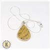 Image 1 : 20)  NATURAL HIONEY DENDRITIC OPAL PENDANT ON