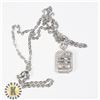 Image 1 : 16)   RECTANGULAR CUT FANCY HALO PENDANT SET