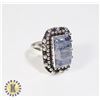 Image 1 : 10)  UNUSUAL BLUE RAINBOW MOONSTONE RING,