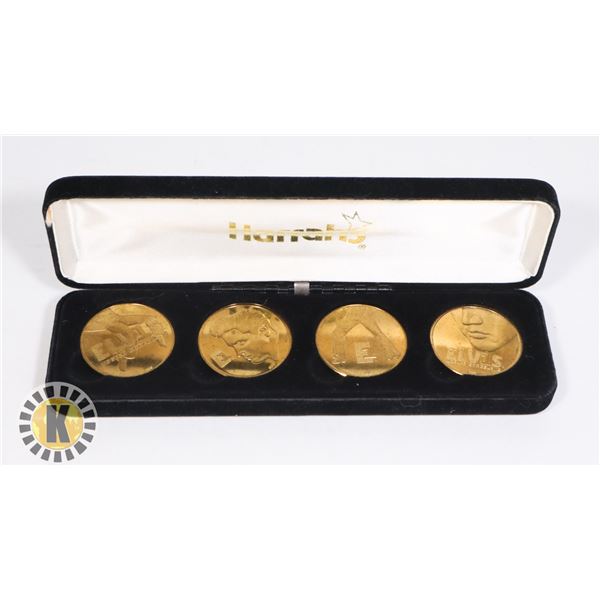 HARRAHS CASINO ELVIS MOBILE GRACELAND 4 COIN SET