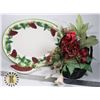 Image 1 : FLAT OF DECORATIVE ITEMS INCLUDING CENTERPIECE