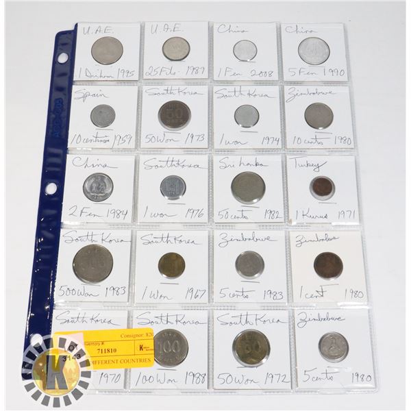 20 COINS 7 DIFFERENT COUNTRIES