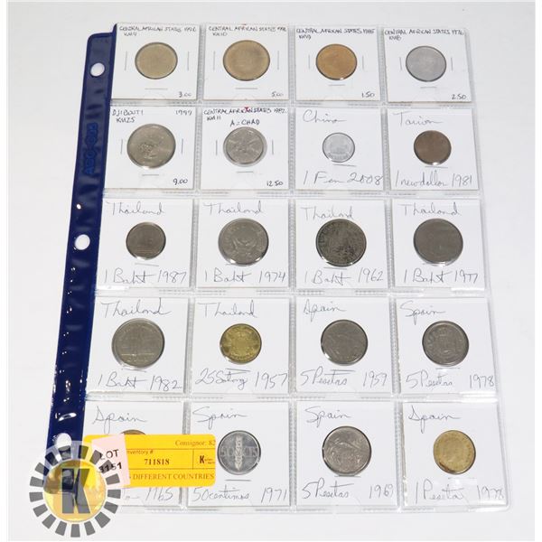 20 COINS 6 DIFFERENT COUNTRIES