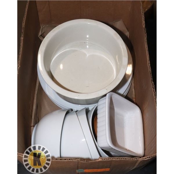 BUNDLE OF ASSORTED WHITE DISHES