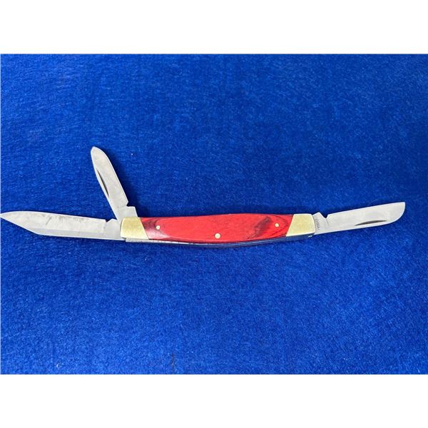 Buck Slip Joint Multi-knife Red folding pocket knife model 371