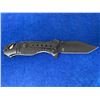 Image 1 : Titan Black Stainless Rostifrei Lock Blade folding pocket knife with clip