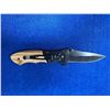 Image 1 : Westgen Wooden handle Locked Blade folding pocket knife with clip