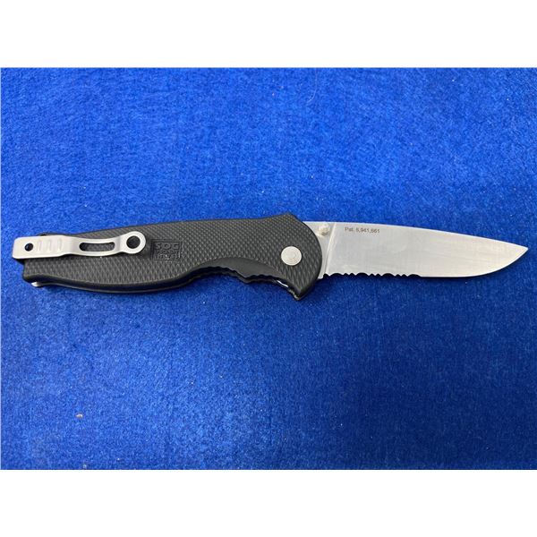 SOG Flash II Black Lock Blade folding pocket knife with clip
