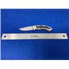 Image 2 : Buck Black and Silver Lock Blade folding pocket knife with clip model 874