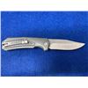 Image 1 : Buck Silver Lock Blade folding pocket knife with clip model 190