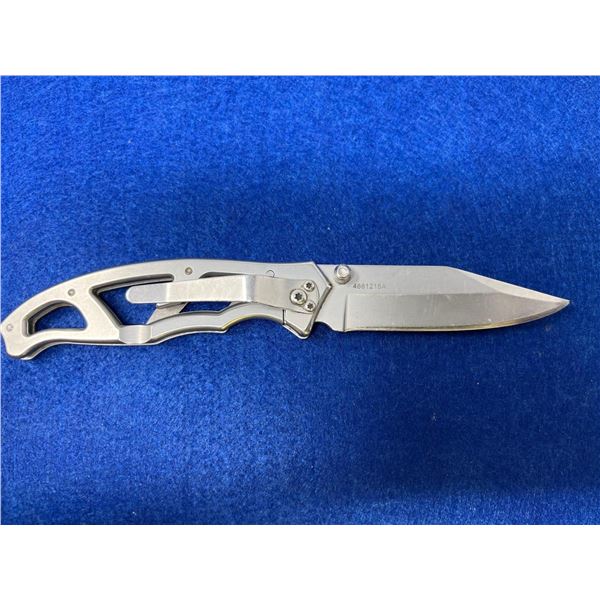 Gerber Silver Paraframe Lock Blade folding pocket knife with clip