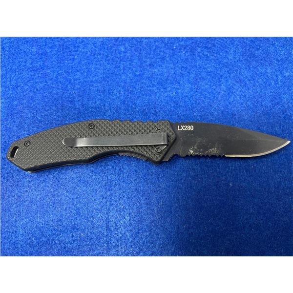 Coast Black Lock Blade folding pocket knife with clip model LX280