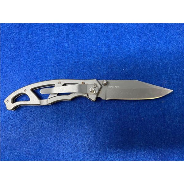 Gerber Silver Paraframe Lock Blade folding pocket knife with clip