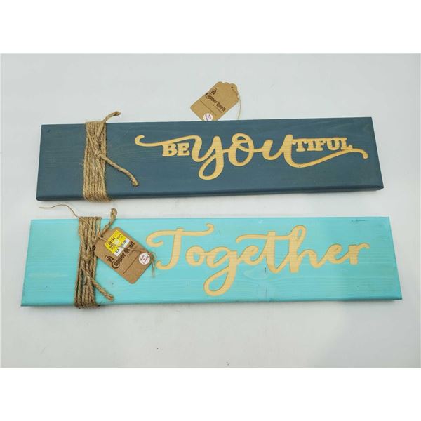 Home Decorative Signs (2ct)