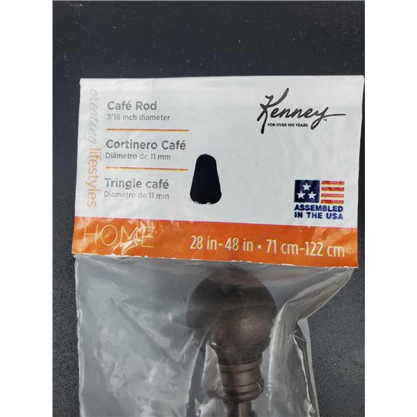 Kenney Cafe Rod 7/16in Diameter (28in -48in) Chocolate