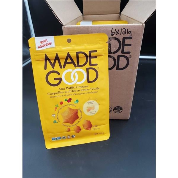 Made Good Star Puffed Crackers-Cheddar (6 x 121g)