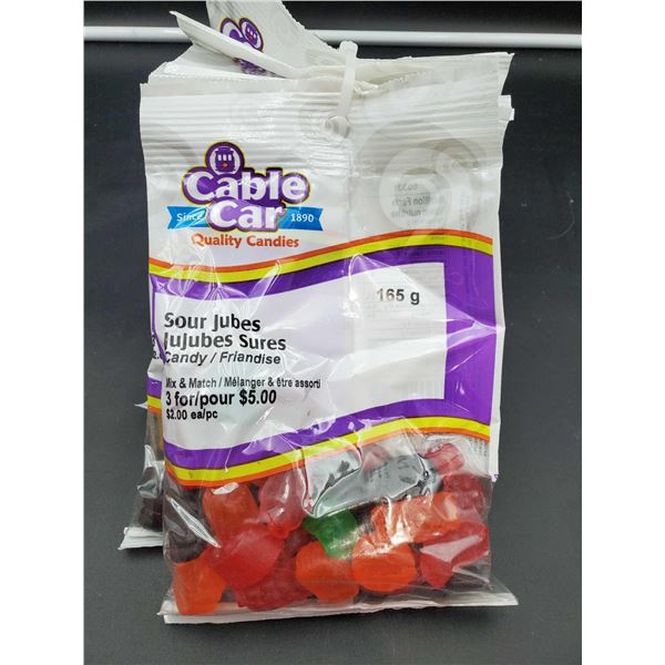Cable Car Sour Jubes Candy (6 x 165g)