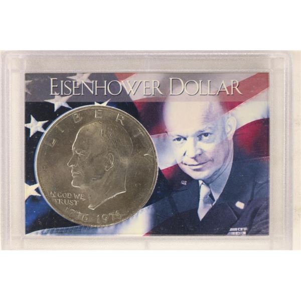 1976 BICENETENNIAL IKE DOLLAR IN HARD PLASTIC