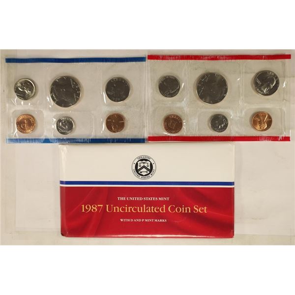 1987 US MINT SET (UNC) P/D (WITH ENVELOPE)