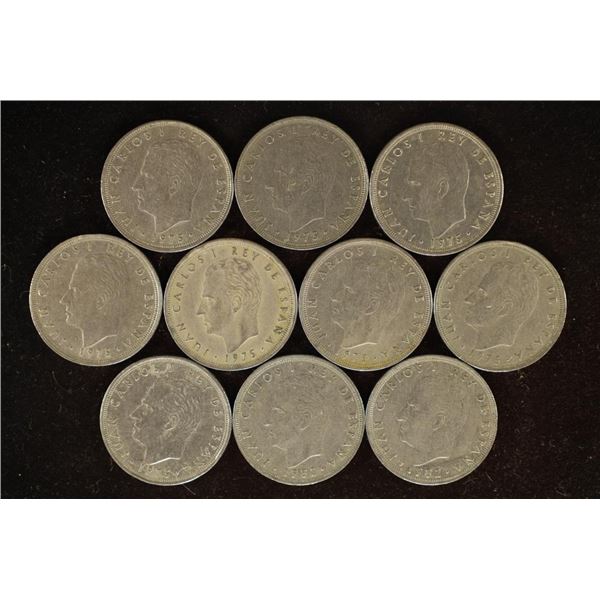 8-1975 & 2-1982 SPAIN 25 PTAS COINS