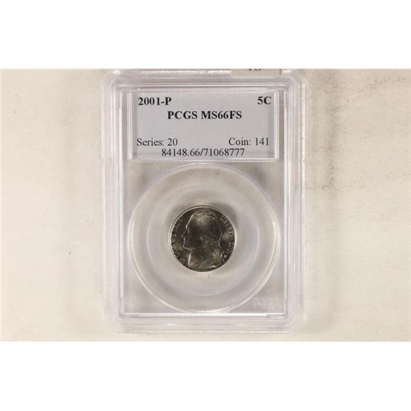 2001-P JEFFERSON NICKEL PCGS MS66FS